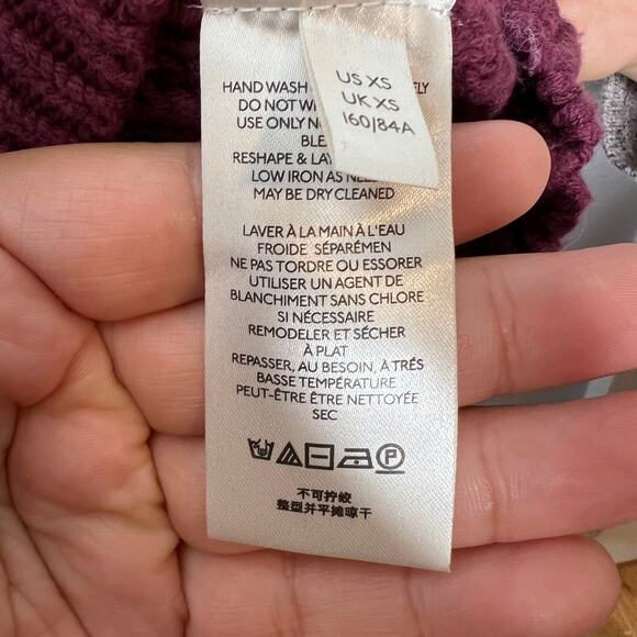 New Free People Turtle Neck Pullover Knit Sweater Long Sleeve Women's Size XS - Picture 5 of 5